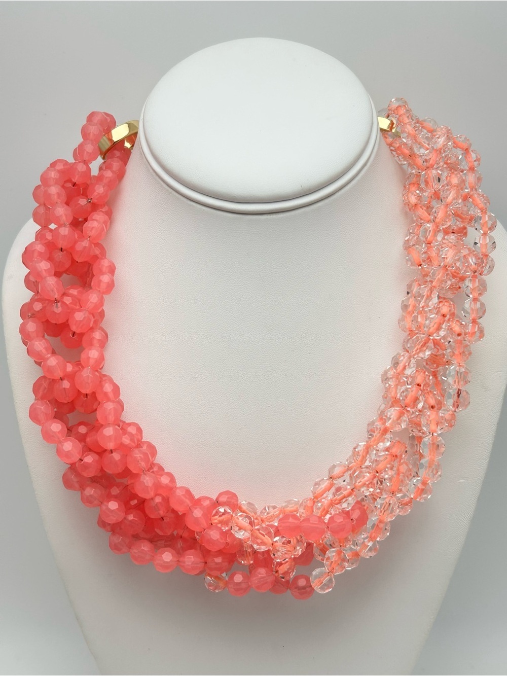 Kate Spade The Bead Goes On Pink Twisted Beaded Necklace NWT